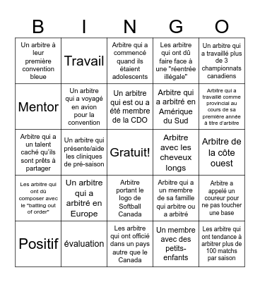 Bingo Bleu #56 - FR Bingo Card