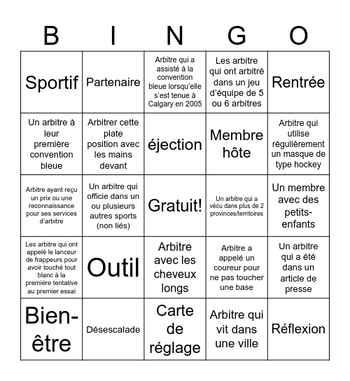 Bingo Bleu #57 - FR Bingo Card