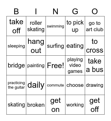 Timezones Unit 9 Bingo Card