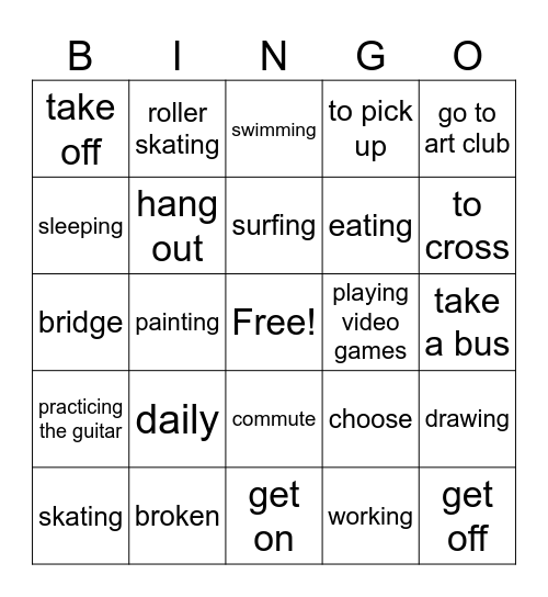 Timezones Unit 9 Bingo Card