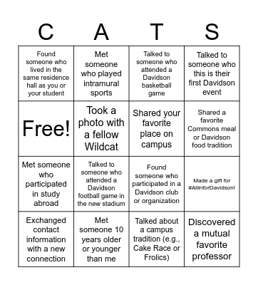 #AllinforDavidson 2025 Bingo Card