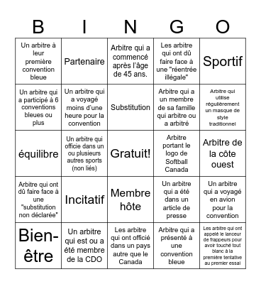 Bingo Bleu #68 - FR Bingo Card