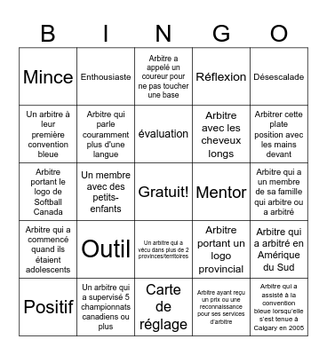 Bingo Bleu #69 - FR Bingo Card
