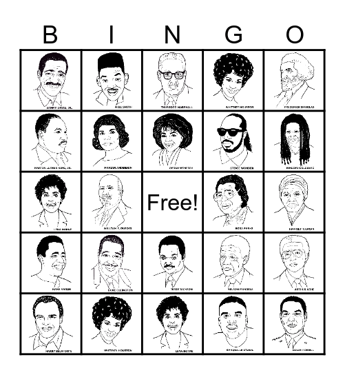 BLACK HISTORY MONTH Bingo Card