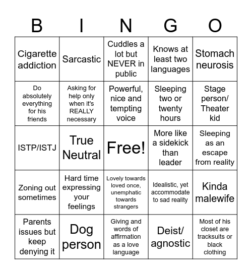 Jonasz Piotrowicz Bingo Card