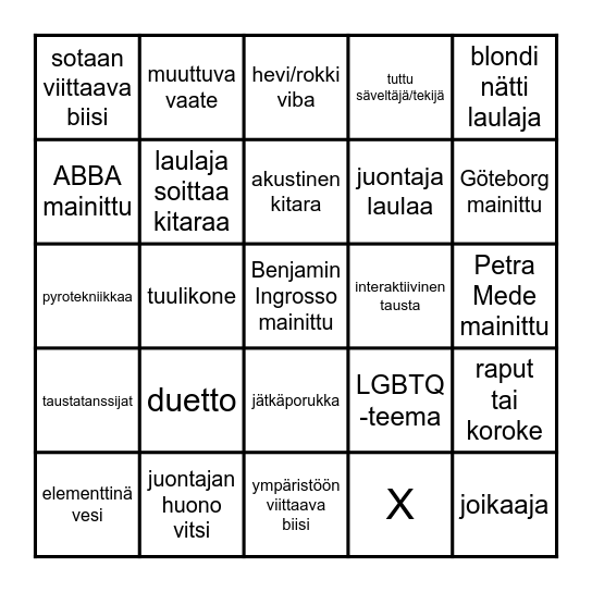 Mello Bingo Card