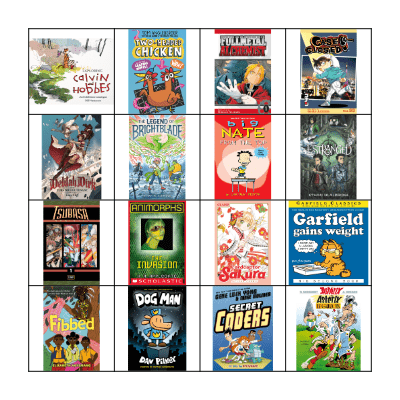 Graphic Novels Book Bingo - Kids Bingo Card