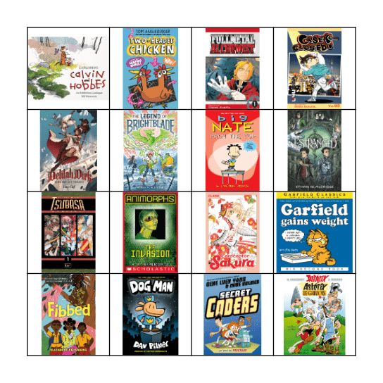 Graphic Novels Book Bingo - Kids Bingo Card
