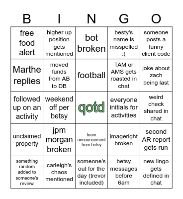 cash app cash money Bingo Card