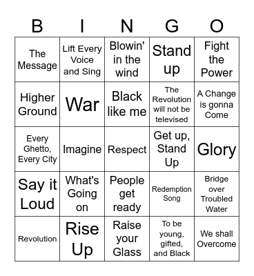 Happy Black History Month (1) Bingo Card