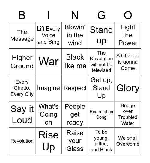 Happy Black History Month (1) Bingo Card