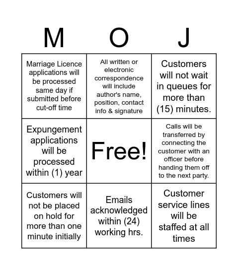 Bingo Card