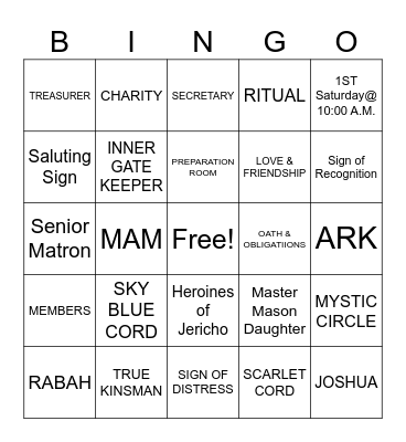 HEROINES Bingo Card