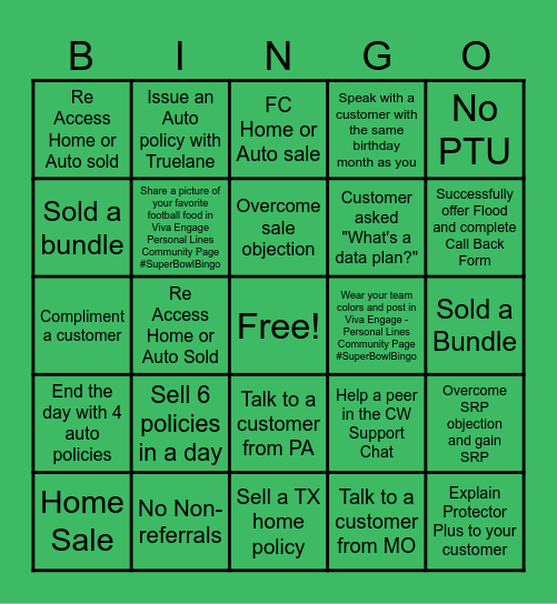 PL Super Bowl Bingo Card