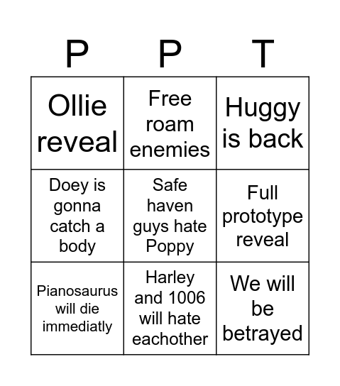 ppt4 Bingo Card