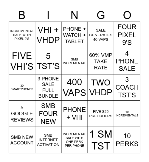 WORK BINGO Card