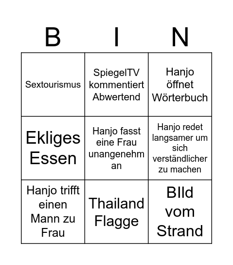 Hanjjo Bingo Card
