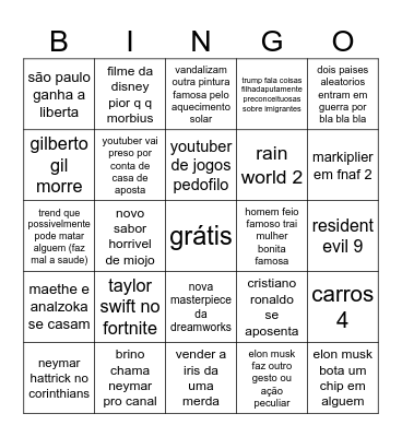 2025 porra Bingo Card