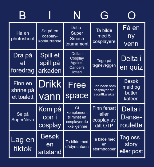 Constellation Bingo Card