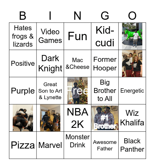 Tremayne's 35th Birthday Bingo Card