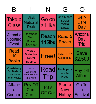 2025 Bingo Card