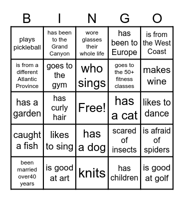 Social Bingo! Find someone who.... Bingo Card