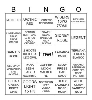 FEBRUARY CONTEST Bingo Card