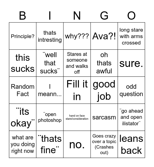 Sterling BINGO Card