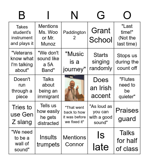 Mckeown Bingo Card