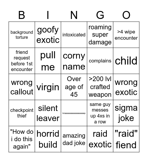 Elden Ring Bingo! Randomized Card Bingo Card