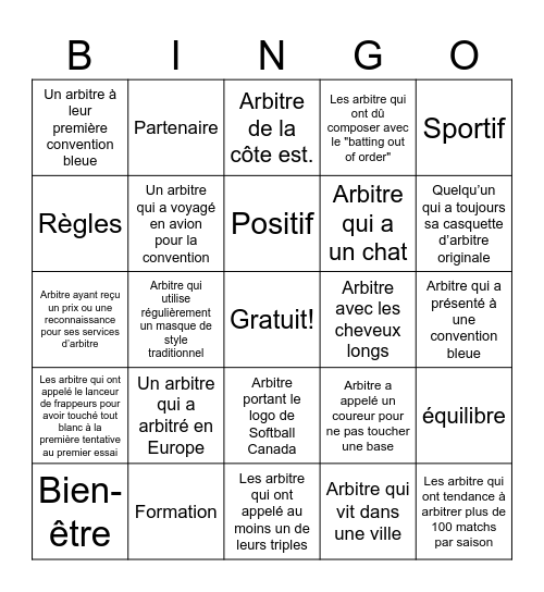 Bingo Bleu #77 - FR Bingo Card