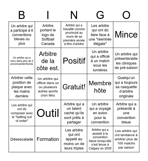 Bingo Bleu #81 - FR Bingo Card
