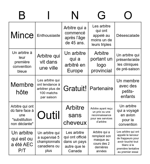 Bingo Bleu #84 - FR Bingo Card