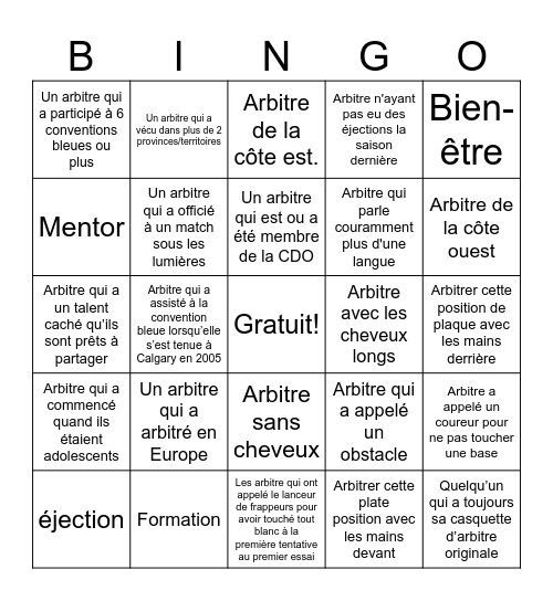 Bingo Bleu #85 - FR Bingo Card