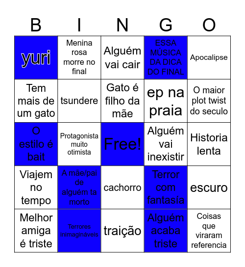 Madoka Magica Bingo Card