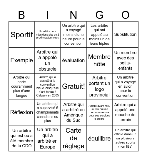 Bingo Bleu #87 - FR Bingo Card