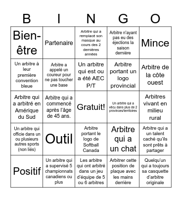 Bingo Bleu #89 - FR Bingo Card