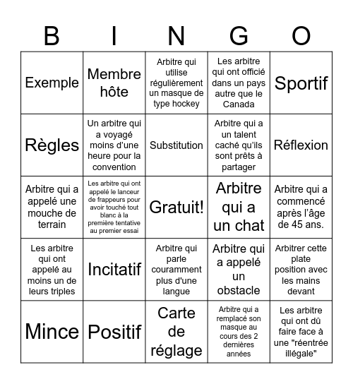 Bingo Bleu #90 - FR Bingo Card
