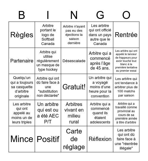 Bingo Bleu #93 - FR Bingo Card