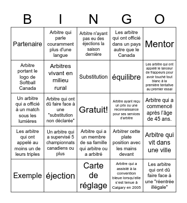 Bingo Bleu #97 - FR Bingo Card