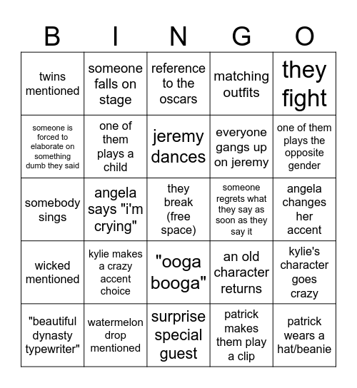 BINGO ON BINGO ON BINGO ON BINGO Card