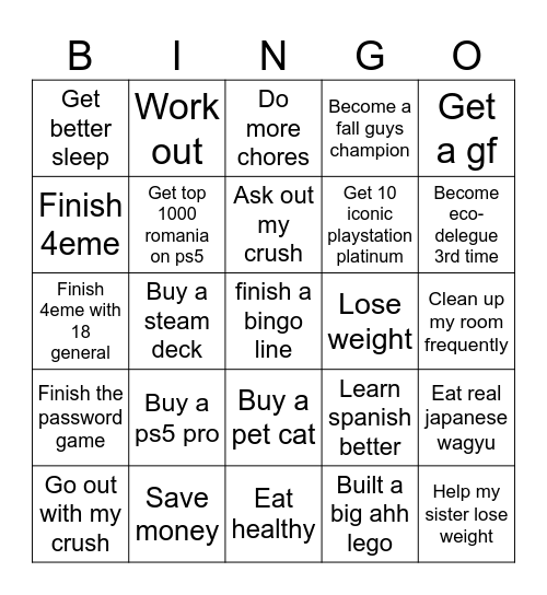 2025 Bingo Card