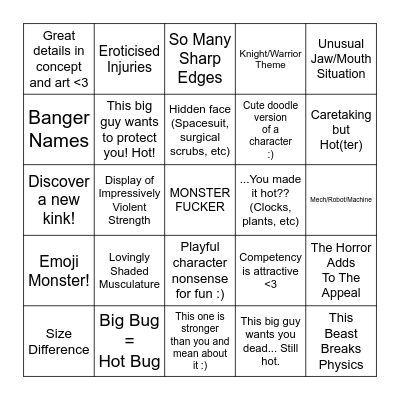 Personos Bingo Card