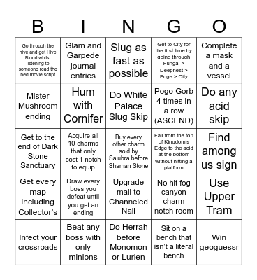 HK Bingo Card