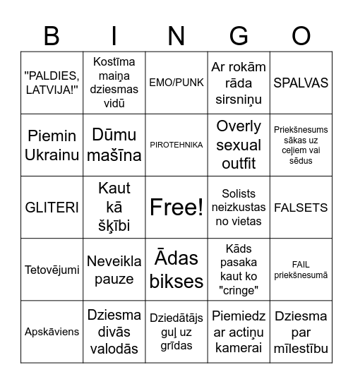 SUPERNOVA 2025 Bingo Card