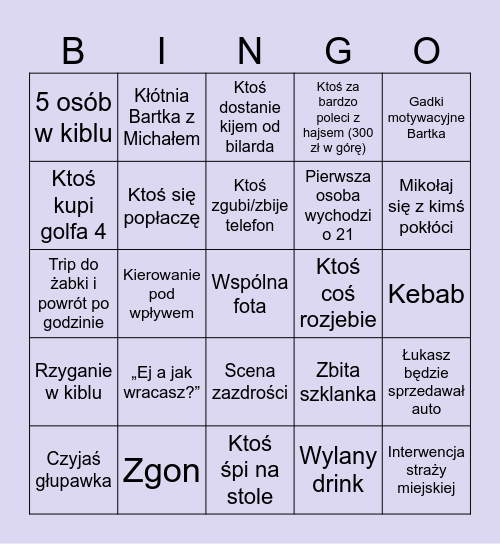 Integracja 01.02.2025 Bingo Card