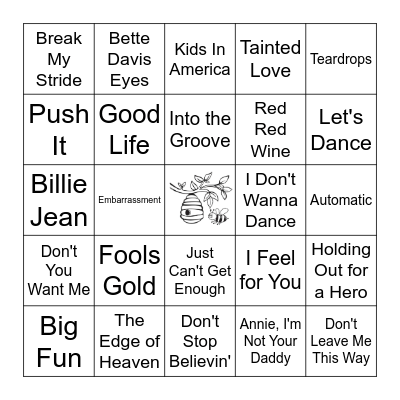 80's Bingo Card