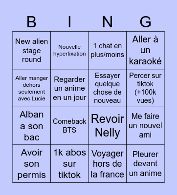 Bingo 2025 Bingo Card