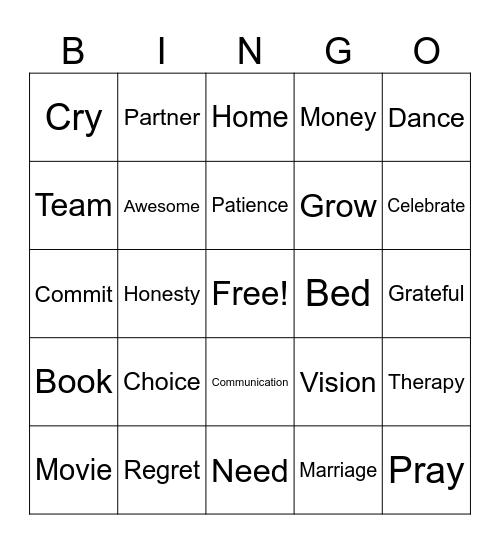 Retreat Day 2 Bingo Card