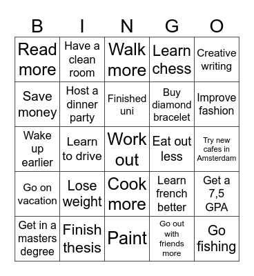 2025 Bingo Card